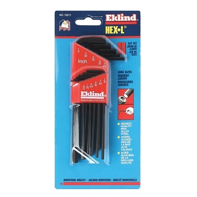11PC. Inch L-Wrench Hexkey Set Long Arm MPN:10211