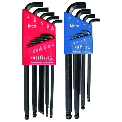 Ball-Hex-L Key Set Stubby 13 Pc Inch & 9 Pc Mm MPN:13122