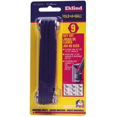 4.3(Medium) 9-PC.FOLD-A-Ball Fold-Up Key MPN:20919