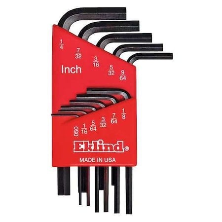 11PC. L-Wrench Hex Key Set Short .050