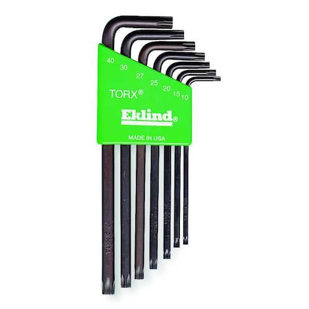 7-Pc Torx Long Allen Wrench Set w/Holder T MPN:10907