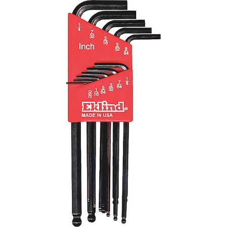 11-Pc Ball End Hex Key Set .050