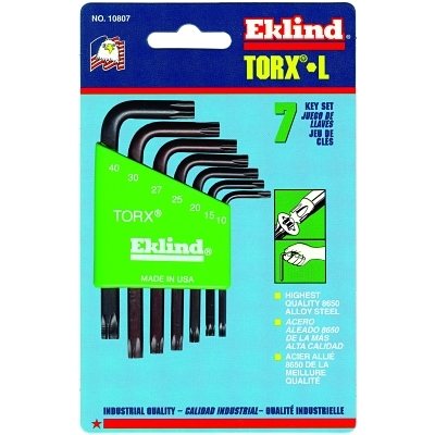 7-Pc Torx Short Allen Wrench Set w/Holder MPN:10807