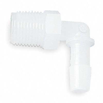 Elbow Thread To Barb Poly 1/4 In PK10 MPN:L4-8HDPE Elbow Thread To Barb Poly 1/4 In PK10 MPN:L4-8HDPE