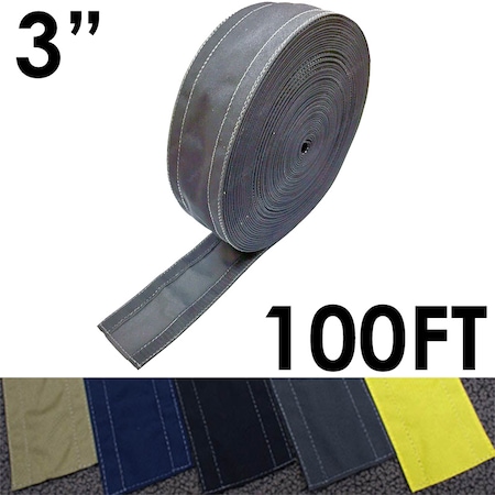 Carpet Cable Cover, 100 ft L, 3 in W, 1 Channel, Nylon, Gray MPN:CC-SC-3-100-GY