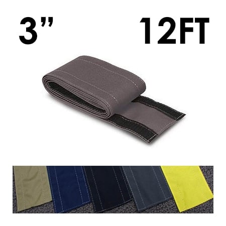 Carpet Cable Cover, 12 ft L, 3 in W, 1 Channel, Nylon, Gray MPN:CC-SC-3-12-GY