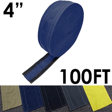 Carpet Cable Cover, 100 ft L, 4 in W, 1 Channel, Nylon, Blue MPN:CC-SC-4-100-BL