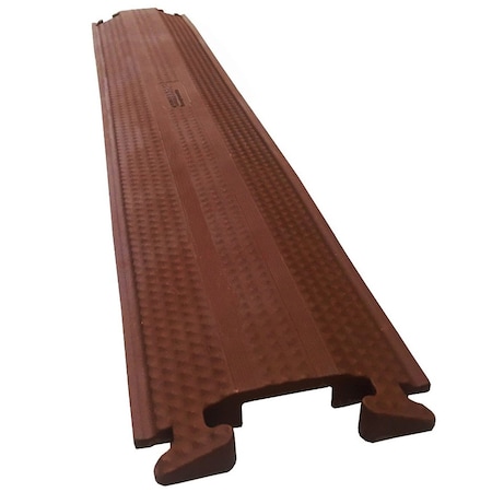 Cable Protector, 7/8 in H, 30 in L, 5-1/4 in W, 1 Channel, Rubber, Brown MPN:DO-ED-SM-30-BN