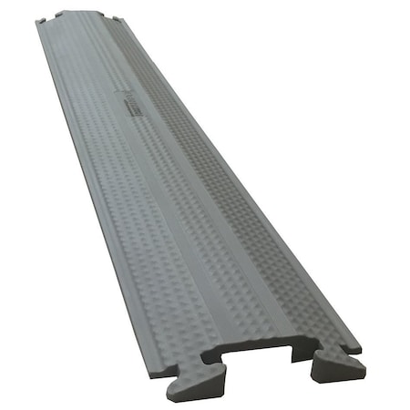Cable Protector, 7/8 in H, 3 ft L, 5-1/4 in W, 1 Channel, Rubber, Gray MPN:DO-ED-SM-36-GY