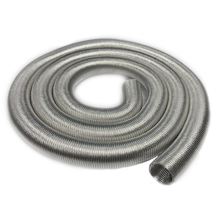 12mm Heat Shielding Aluminum Foil Corrugated Conduit, 10FT, Silver MPN:WL-J-AFW-050-10-SV