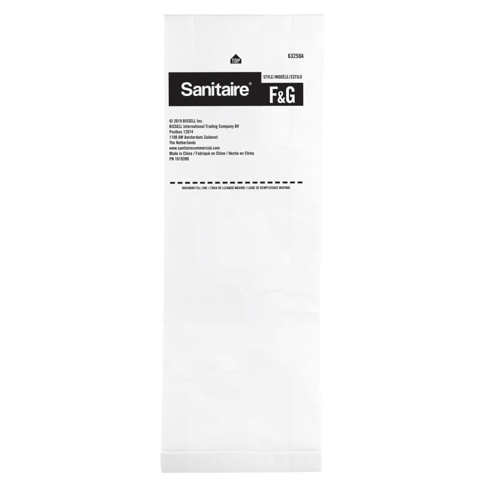 Sanitaire F&G Premium Paper Vacuum Bags, 11-Quart, White, Pack Of 5 Bags MPN:63250A