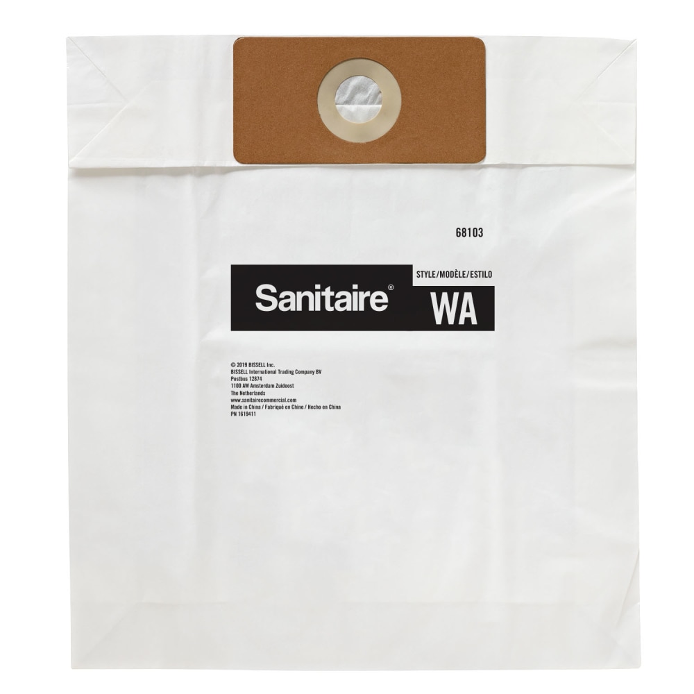 Sanitaire WA Premium Paper Vacuum Bags, 28-Quart, White, Pack Of 3 Bags MPN:68103