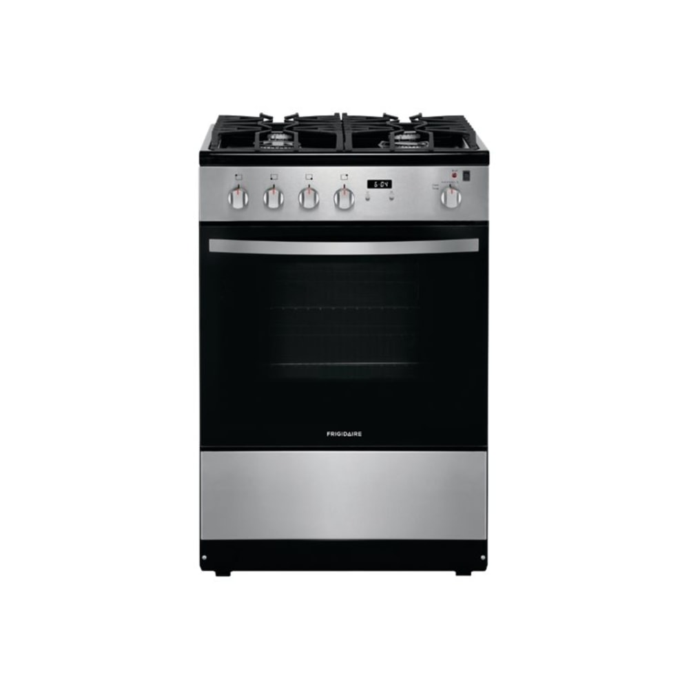 Frigidaire FFGH2422US Gas Range - 24in - Single Oven x Oven(s) - Traditional Primary Oven - Front Control - Gas Oven - Freestanding - Stainless Steel MPN:FFGH2422US