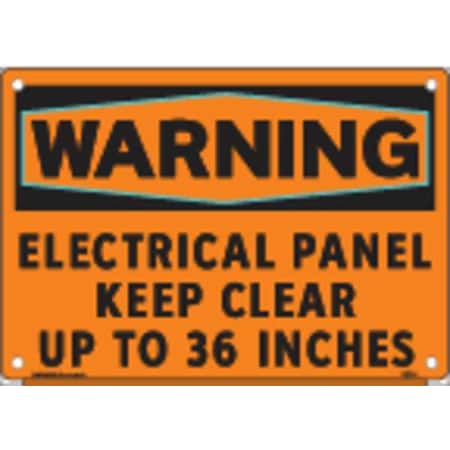 Warning Sign, 7 x 10In, BK/ORN, ENG, Text, S214FF MPN:S214FF