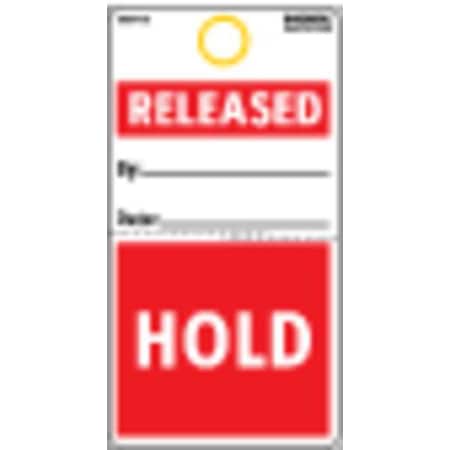 Tag, Released, Cardstock, 5 3/4 in H x 3 in W, White, Rectangle, 25 PK MPN:Y602678