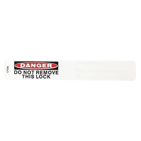 Padlock Label, 3/4 In. H, 5 In. W, PK25, Y604357 MPN:Y604357