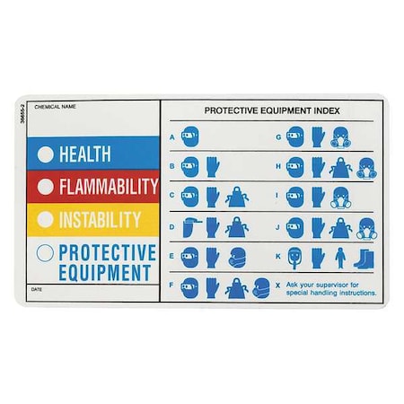 Label, HMIG, Polyester, 7 in W, 4 in H MPN:Y604389