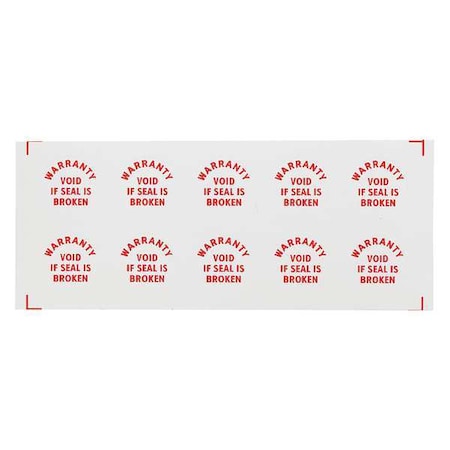CalibrationLabel, Red/White, Vinyl, PK200 MPN:Y604699