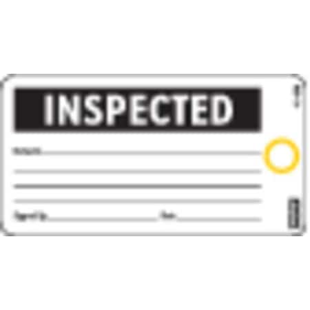 Tag, Inspection, Cardstock, 5 3/4 in H x 3 in W, White, Rectangle, 25 PK MPN:Y625755
