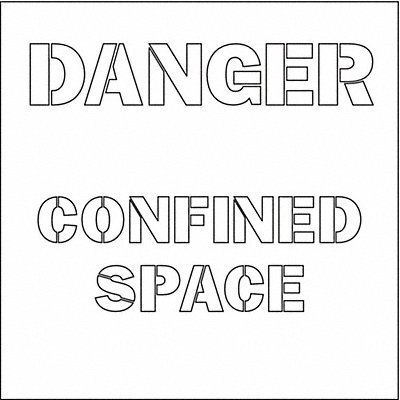 Floor Stencil Danger Confined Space Poly MPN:Y623757