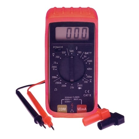 Digital Mini Multimeter, Holster, 500 V Max DC, 0 V Max AC, LCD MPN:501