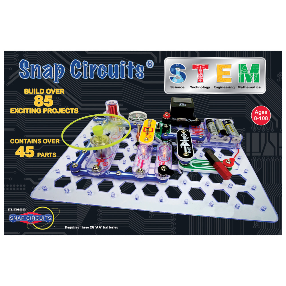 Elenco Electronics Snap Circuits STEM Circuit Building Set, Multicolor, Grades 3 - 12 MPN:EE-SCSTEM1