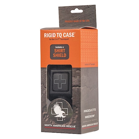Tourniquet Case, Plastic, 2 1/2 in L, 2 in W, Black, Shirt Shield MPN:80-0944