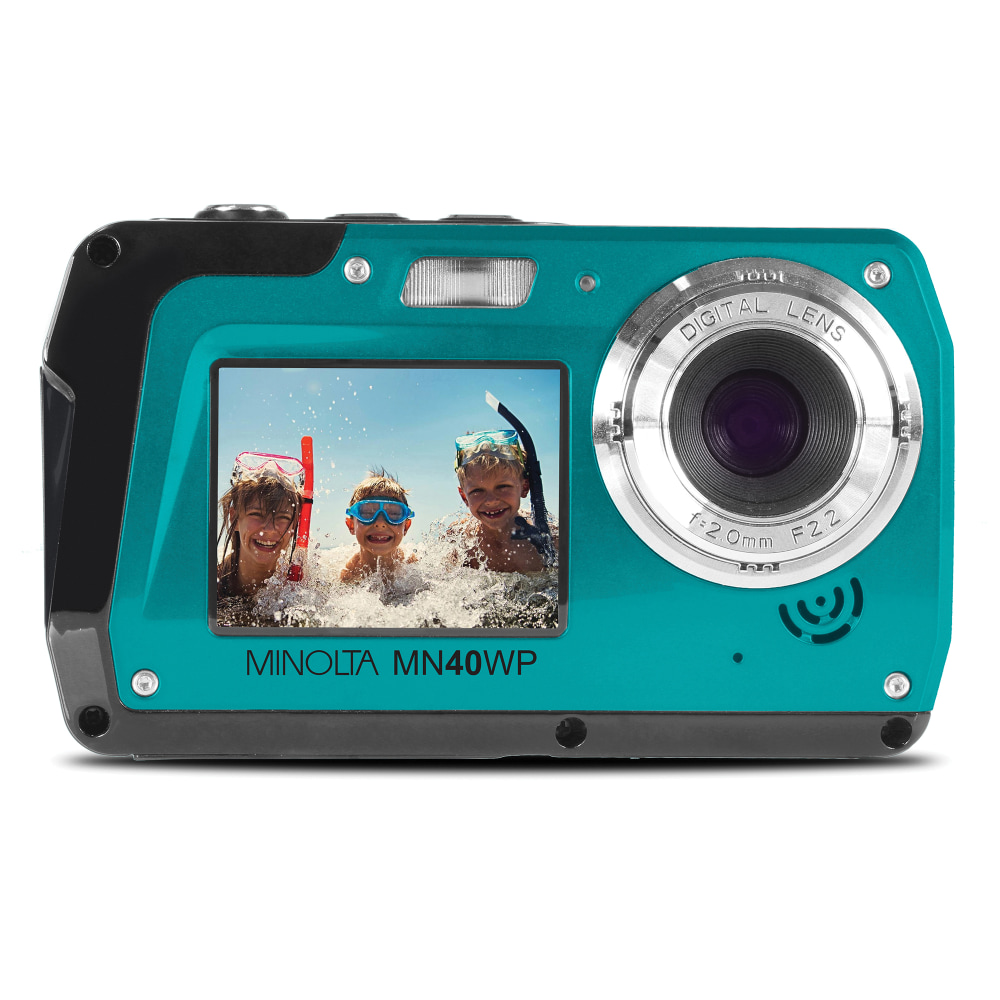 Minolta MN40WP 48.0-Megapixel Waterproof Digital Camera, Blue MPN:MN40WP-BL