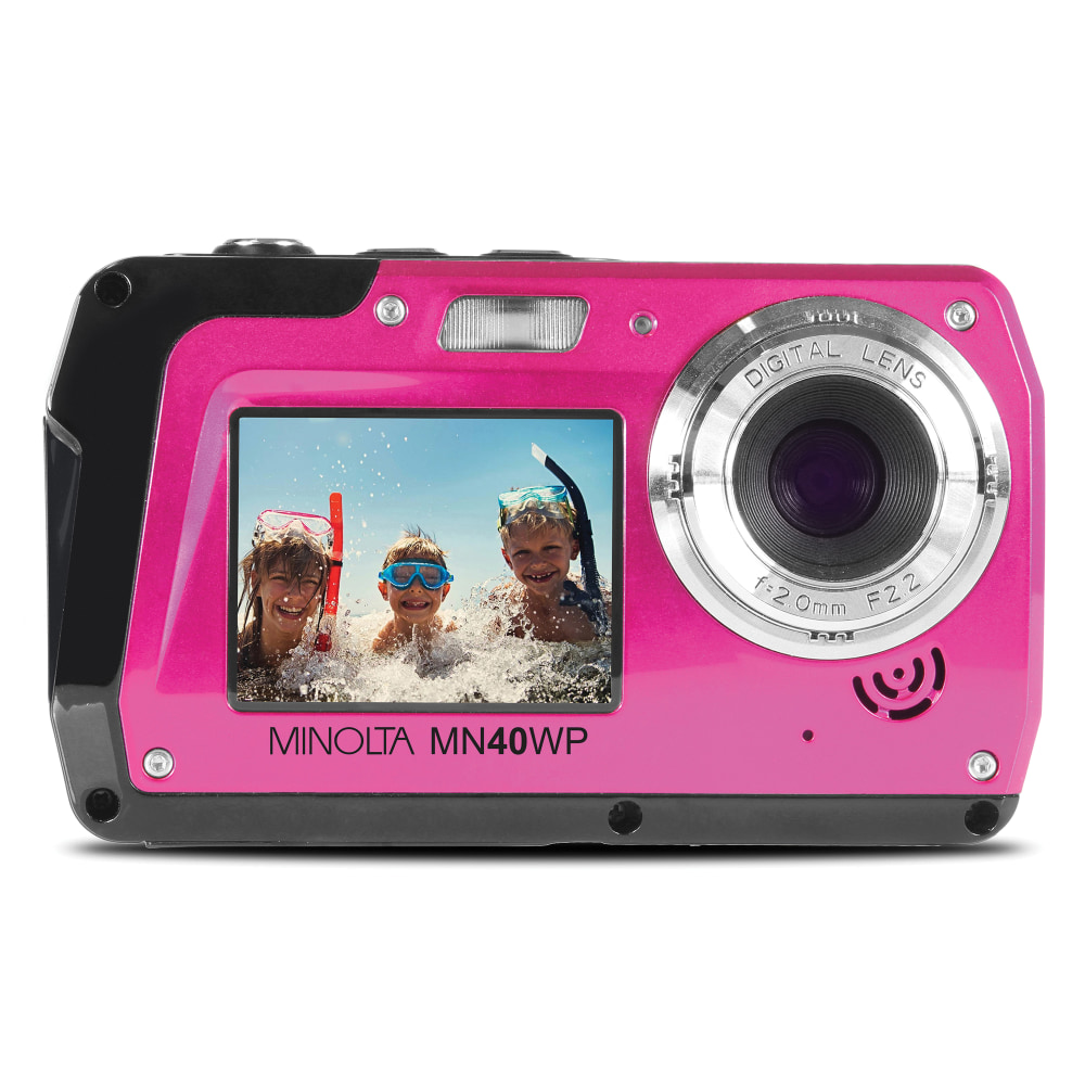 Minolta MN40WP 48.0-Megapixel Waterproof Digital Camera, Pink MPN:MN40WP-PK