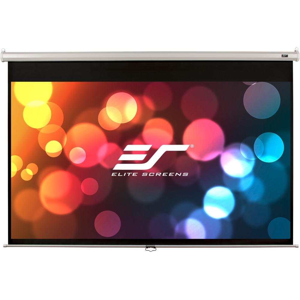 Elite Screens Manual Series M100XWH-E24 HDTV format - Projection screen - ceiling mountable, wall mountable - 100in (100 in) - 16:9 - MaxWhite - white MPN:M100XWH-E24