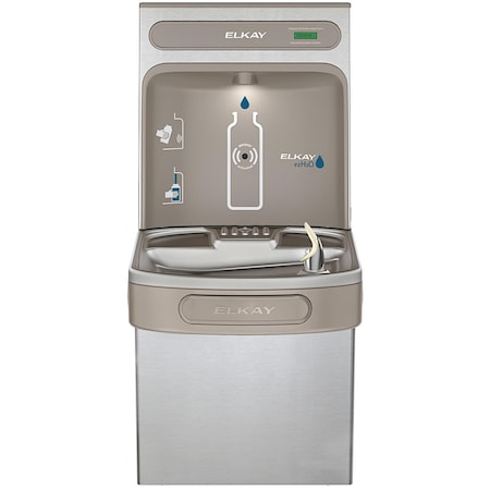 On-Wall Drinking Fountain with Bottle Filler, 1 Level, 19 in D, 38 5/8 in H, 18 3/8 in W MPN:EZS8WSSK