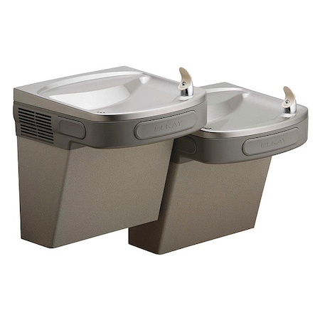 On-Wall Two-Level Drinking Fountain, 2 Level, 19 in D, 25 5/16 in H, 36 3/4 in W MPN:EZSTLDDLC