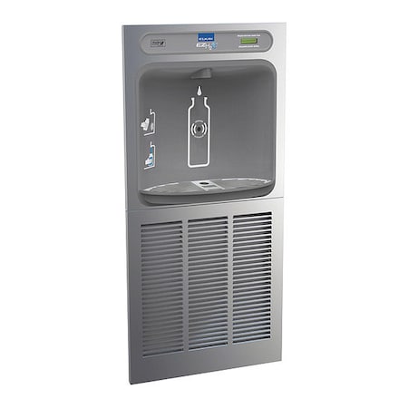 Indoor, Yes ADA, EZH2O In-Wall Bot Fil Statn, 8 gph, SS MPN:EZWS8K