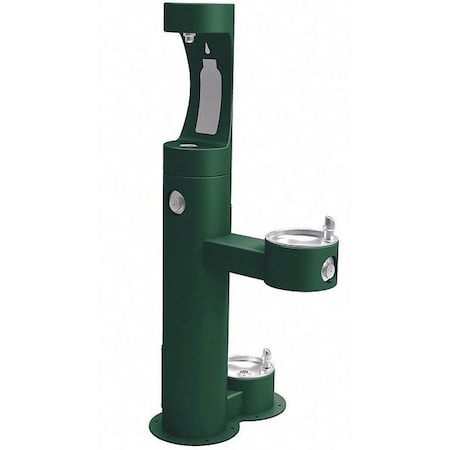 Freestanding Two-Level Drinking Fountain, 2 Level, 31 in D, 64 in H, 26 in W MPN:LK4420BF1UDBEVG