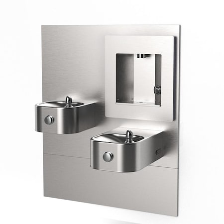 Vandal Resistant Bottle Filling Stn w/ Bi-Lvl Integrl Soft Sides Fountain Filtered Non-Ref Stainless MPN:LZLMSN-EDFPVM217DK