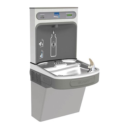 Drinking Fountain with Bottle Filler On-Wall Mount, 1 Levels, 1-1/2