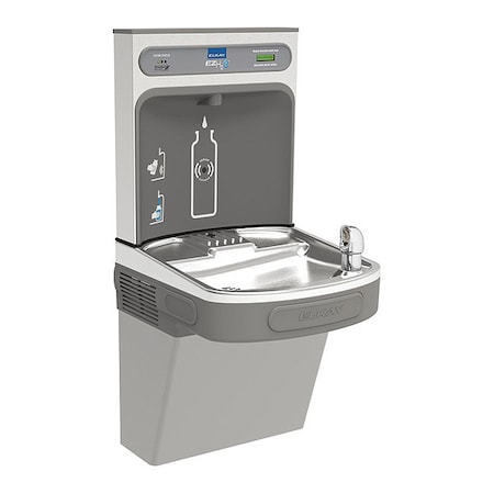 Drinking Fountain with Bottle Filler On-Wall Mount, 1 Levels, 1-1/2