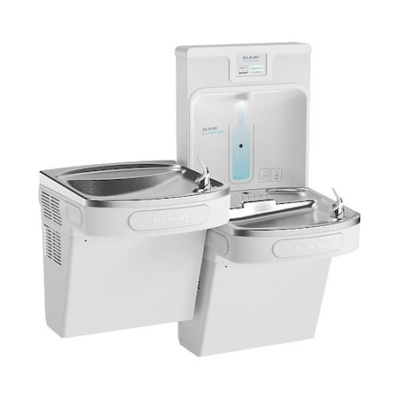 Filtered Bottle Filling Station and Bi-Lvl ADA Cooler Arctic Whi PFOA/PFOS and Lead Reduc Drop Down Wrap MPN:LZSTL8WSAP-PF