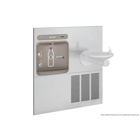 ezH2O Retrofit Bottle Filling Station for SwirlFlo Fountain Filtered Refrigerated Stainless MPN:LZWS-ERPB8-RF