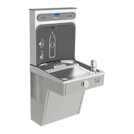 Drinking Fountain with Bottle Filler On-Wall Mount, 1 Levels, Silver, Indoor MPN:VRCGRN8WSK