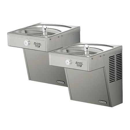 On-Wall Listed 8Gph Bi-Level Ada Water Cooler, 2 Level, 36.3125