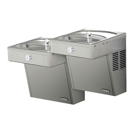 On-Wall Two-Level Drinking Fountain, 2 Level, 18 5/8 in D, 27 3/16 in H, 36 5/16 in W MPN:VRCTLR8SC