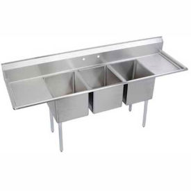 Elkay® 14-3C16X20-2-18X NSF Sink 3-Compartment w/16L x 20W Bowl 14 Deep 18 Drainboards 14-3C16X20-2-18X