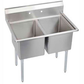 Elkay® E2C16X20-0X NSF Sink 2-Compartment w/16L x 20W Bowl 14 Deep E2C16X20-0X