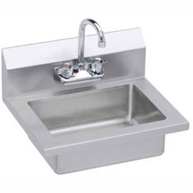 Elkay® EHS-18X Wall Economy Hand Sink w/ 14x10x5-in Bowl & Gooseneck Faucet EHS-18X