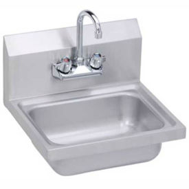 Elkay® SEHS-17X Wall Hand Sink w/ Gooseneck Faucet & Basket Strainer 17x15-in SEHS-17X