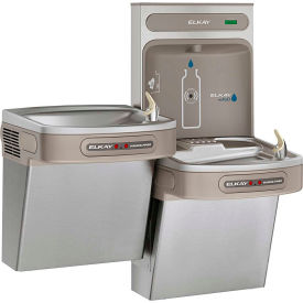 Elkay EZH2O Hands Free Bi-Level Stainless Steel Refrigerated Water Bottle Filling Station EZOOTL8WSSK