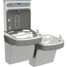 Elkay EZSTL8WSLK ezH2O Bi-Level Bottle Filling Station Refrigerated Non-Filtered Light Gray EZSTL8WSLK