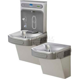 Elkay EZSTL8WSVRLK ezH2O Bi-Level Water Bottle Filling Station 8 GPH Light Gray VR Bubbler EZSTL8WSVRLK