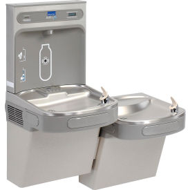 Elkay LZSTL8WSLK ezH2O Bottle Filling Station Versatile Bi-Level Refrigerated Filtered Lt Gray LZSTL8WSLK